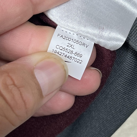 Nike Virginia Tech Hokies Jacket Mens XXL Maroon NCAA Football Dri Fit Therma - Picture 7 of 10